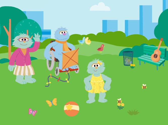 Rosita and her family at the park.
