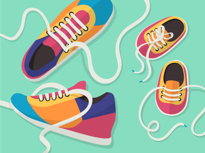 Illustration of sneakers